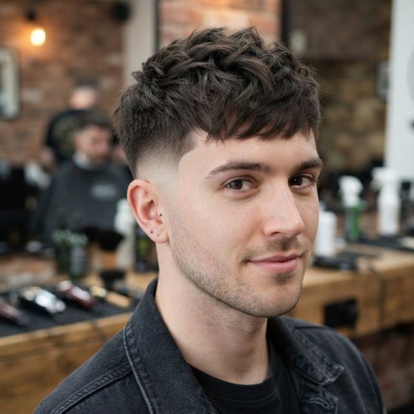 Burst Fade With a French Crop on Top