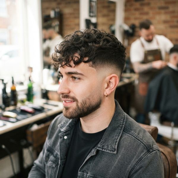 Curly French Crop with Skin Fade Crop
