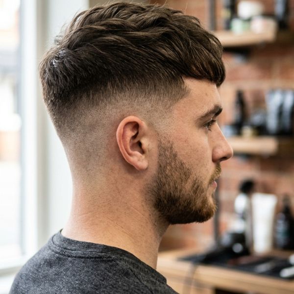 French Crop Mid Skin Fade