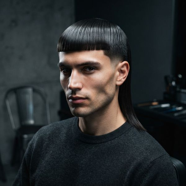 French Crop Mullet for Straight Hair