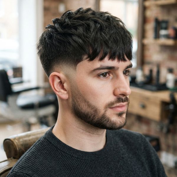 Long French Crop Burst Fade