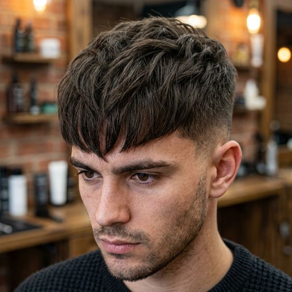 Long French Crop Fringe and Bangs