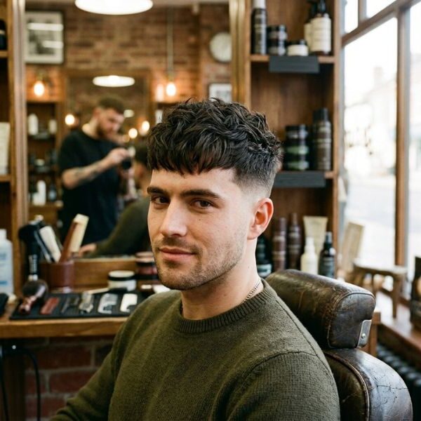 Short Textured French Crop for Thick Hair