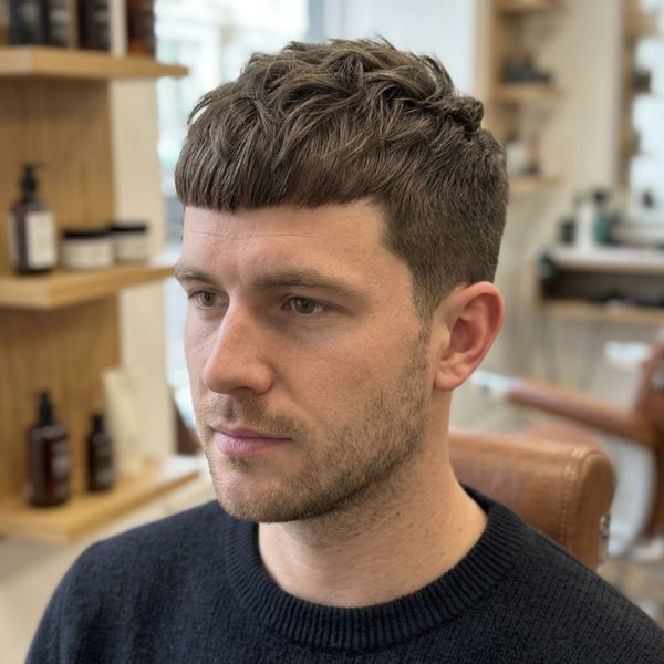 Short Textured French Crop with No Fade