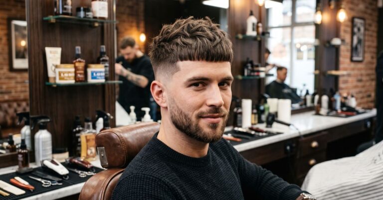 Textured French Crop Mid Fade