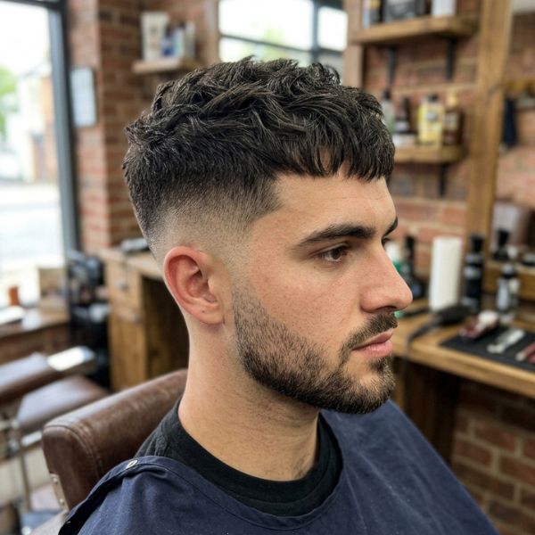 Textured French Crop Skin Mid Fade