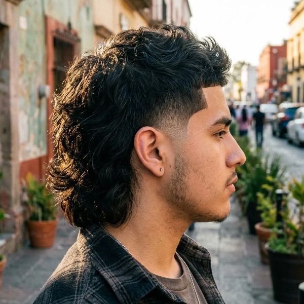 Burst Fade Mexican Mullet
