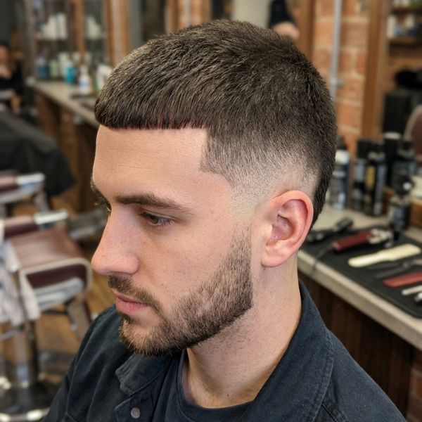 Buzz Cut French Crop Burst Fade