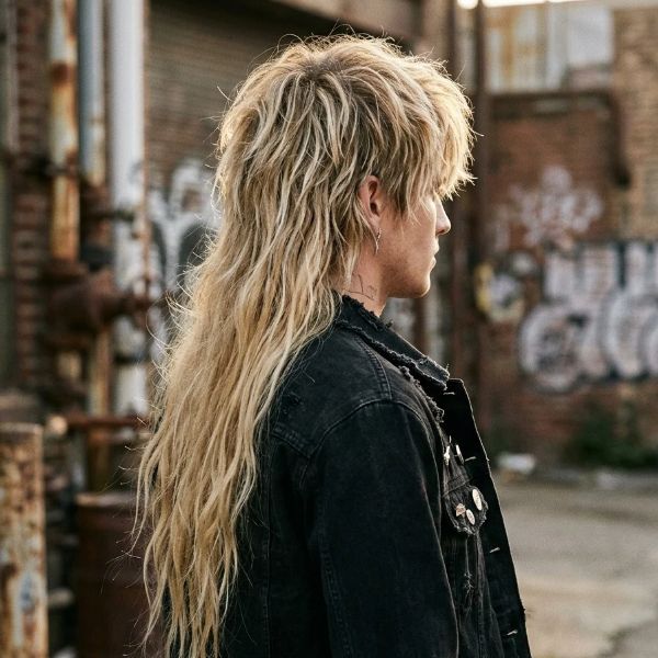 Extended Tail Blonde Mullet
