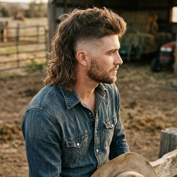 Fade Cowboy Mullet