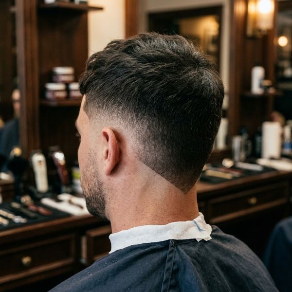 French Crop Burst Fade V Style