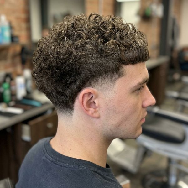 French Crop Low Taper for Curly Hair