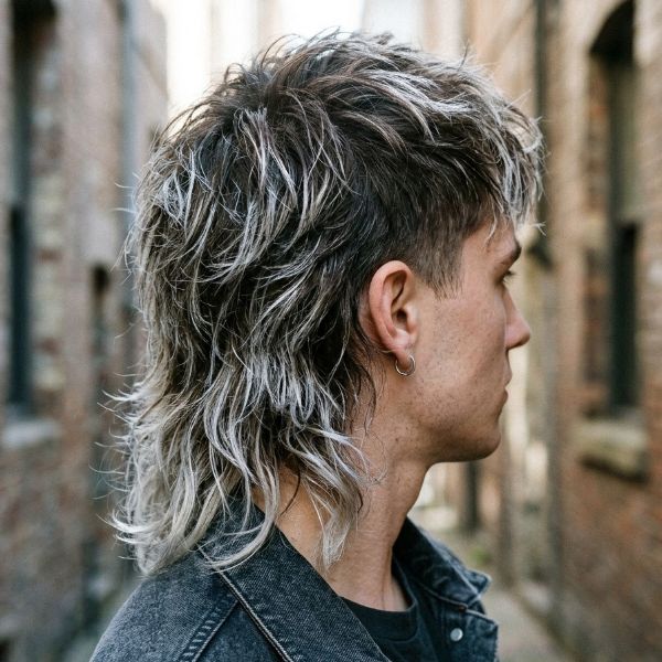 Frost Highlighted Tip Mullet