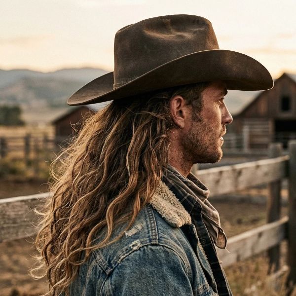 Long Flow Cowboy Mullet
