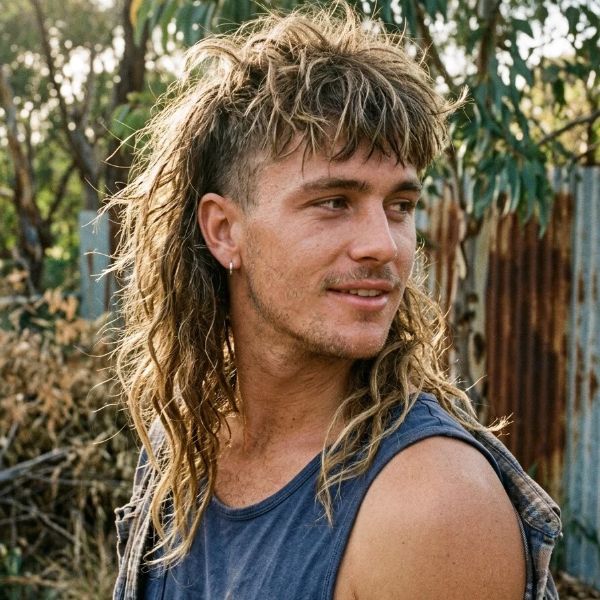 Messy Australian Mullet