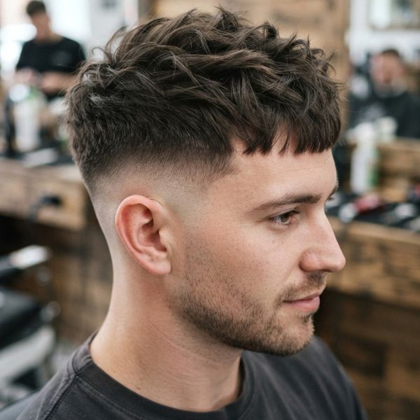Messy French Crop Fade