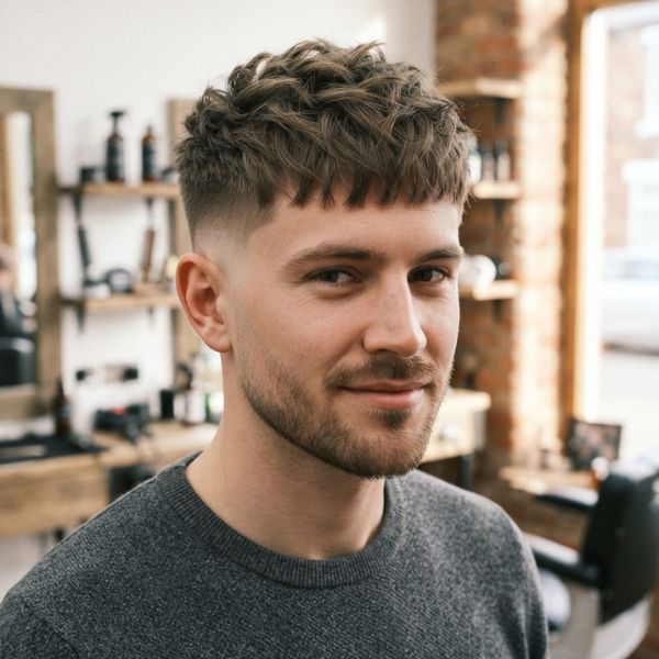 Messy French Crop Low Fade
