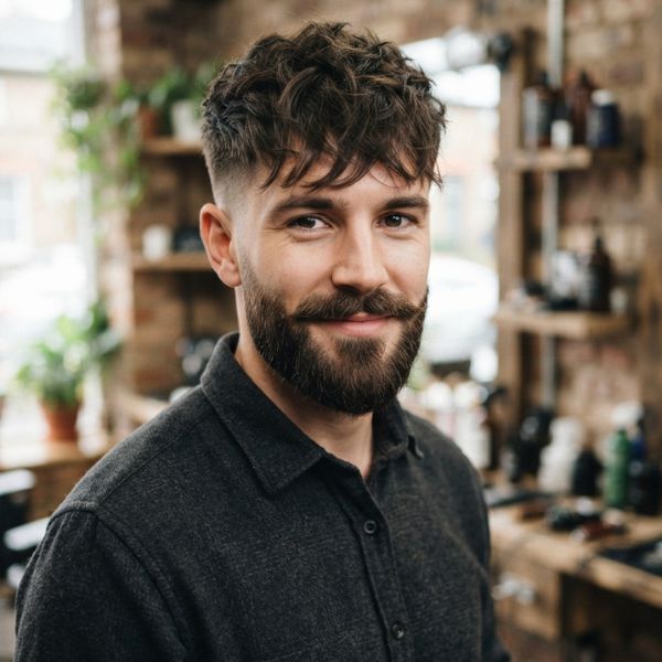 Messy French Crop with Beard