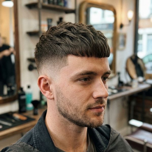 Modern French Crop Mid Fade Hairstyle