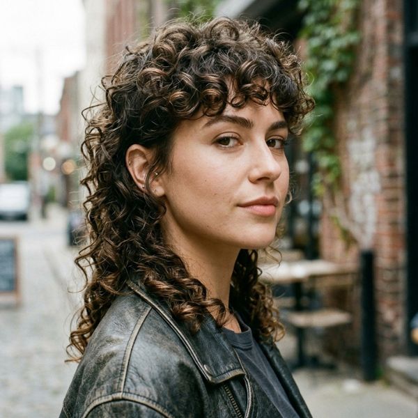 Short Curly Mullet