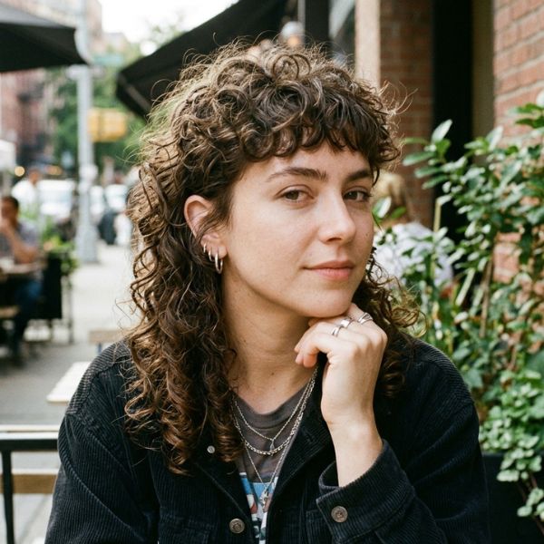 Shoulder-Length Curly Mullet