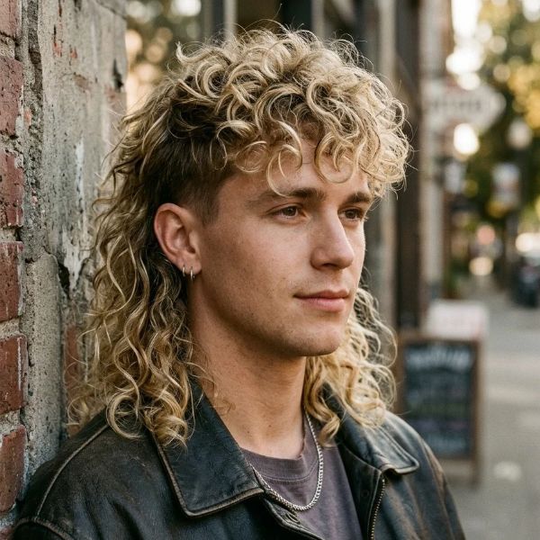 Texture Perm Blonde Mullet