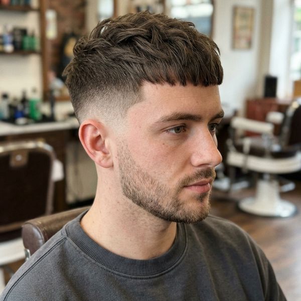 Textured French Crop Drop Fade
