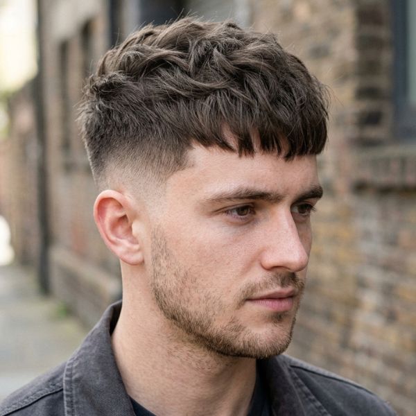 Textured French Crop Mid Fade