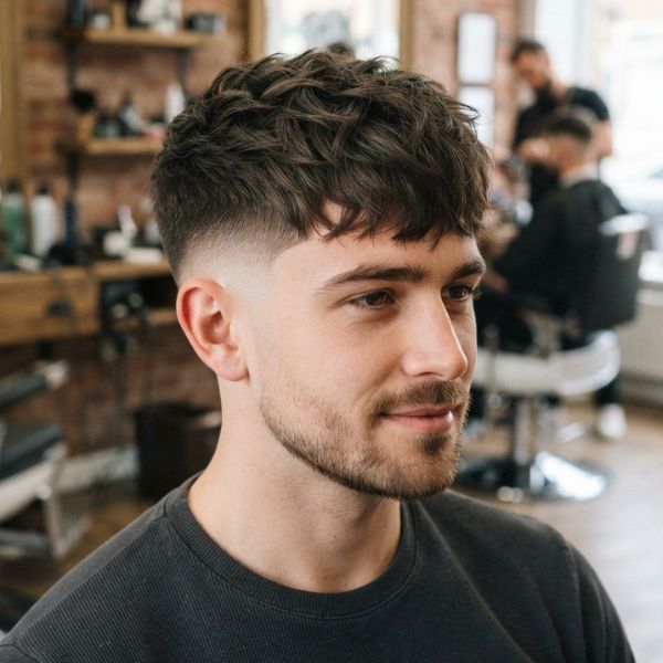 Textured French Crop Mid Fade