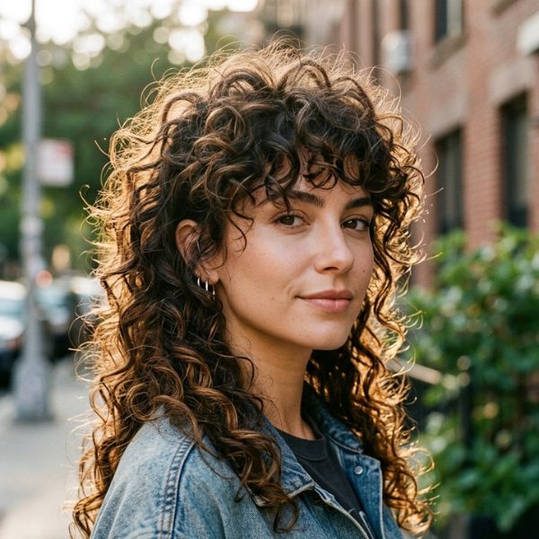 Volume-Boost Curly Mullet