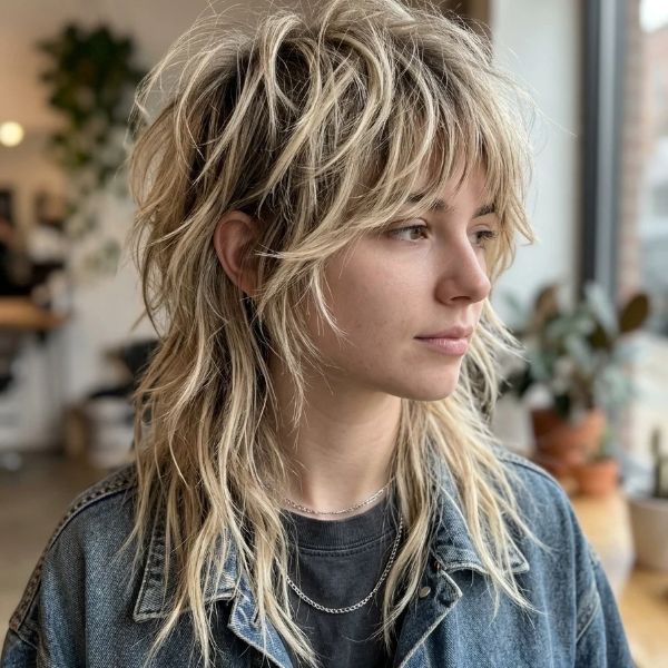 Wolf Hybrid Blonde Mullet