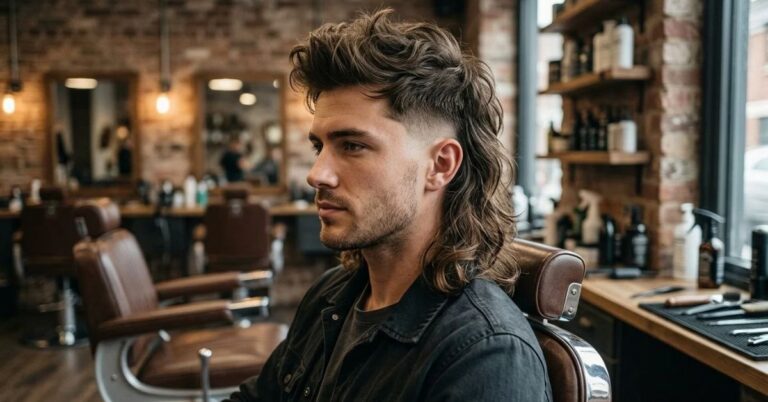 burst fade mullet long hair